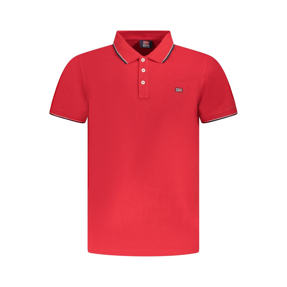 Norvegia 1963 Polo da Uomo in Cotone Rosso