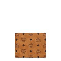 Portefeuille MCM en tissu marron