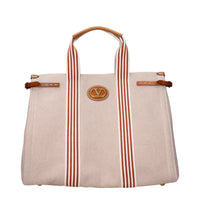 Sac à main Valentino Garavani en tissu beige