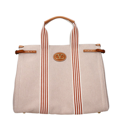 Sac à main Valentino Garavani en tissu beige