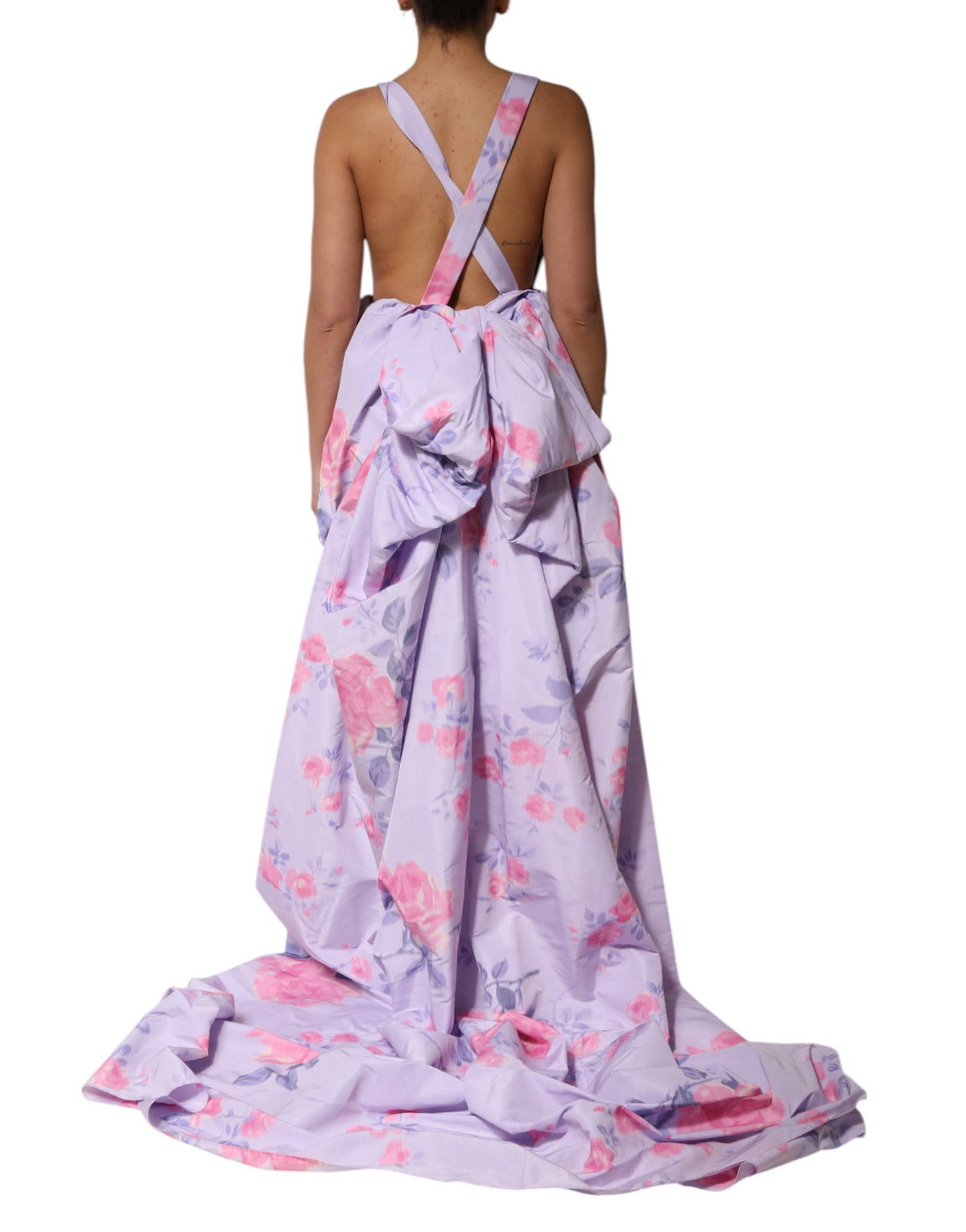 Robe longue multicolore à imprimé floral Philosophy di Lorenzo Serafini