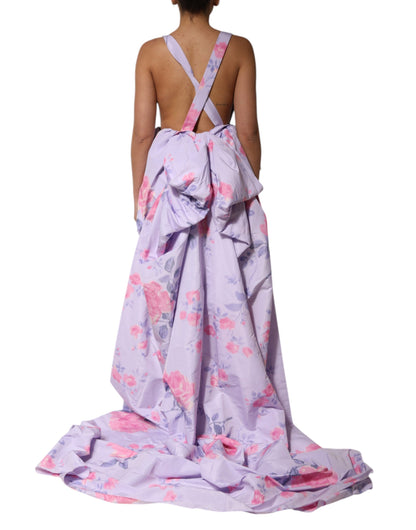 Robe longue multicolore à imprimé floral Philosophy di Lorenzo Serafini