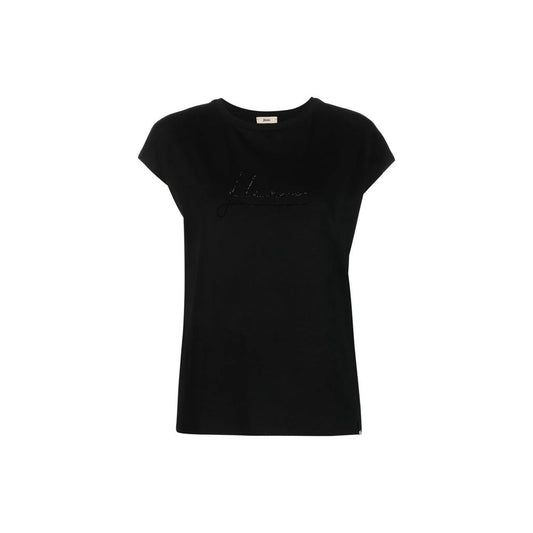 Herno T-shirt Nera in Cotone