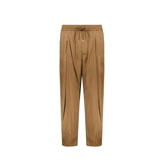 Pantaloni casual Herno marroni in elastan