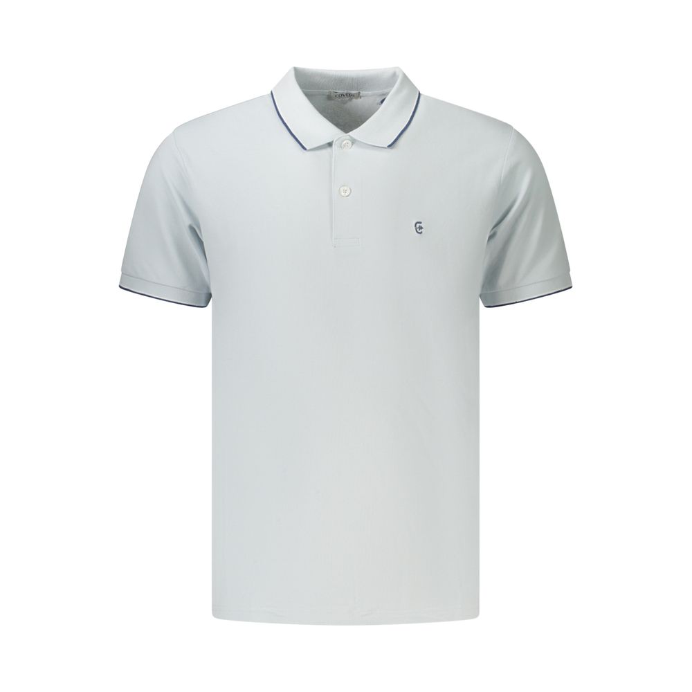 Polo da uomo Coveri Moving Azzurro in cotone