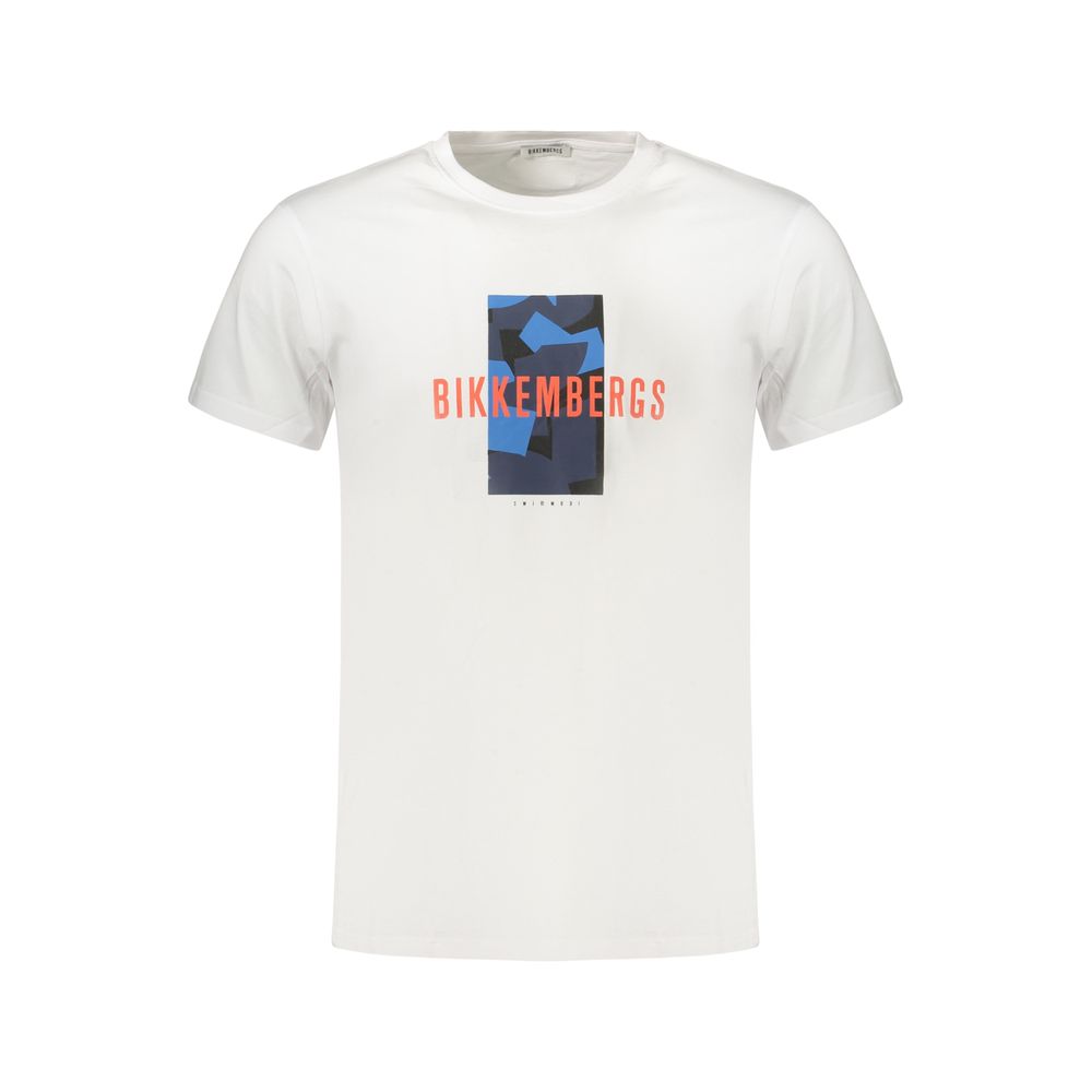T-Shirt Uomo Bikkembergs in Cotone Bianco