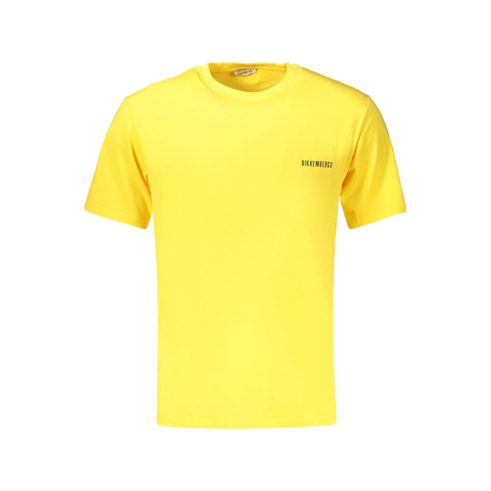 T-shirt da uomo Bikkembergs in cotone giallo