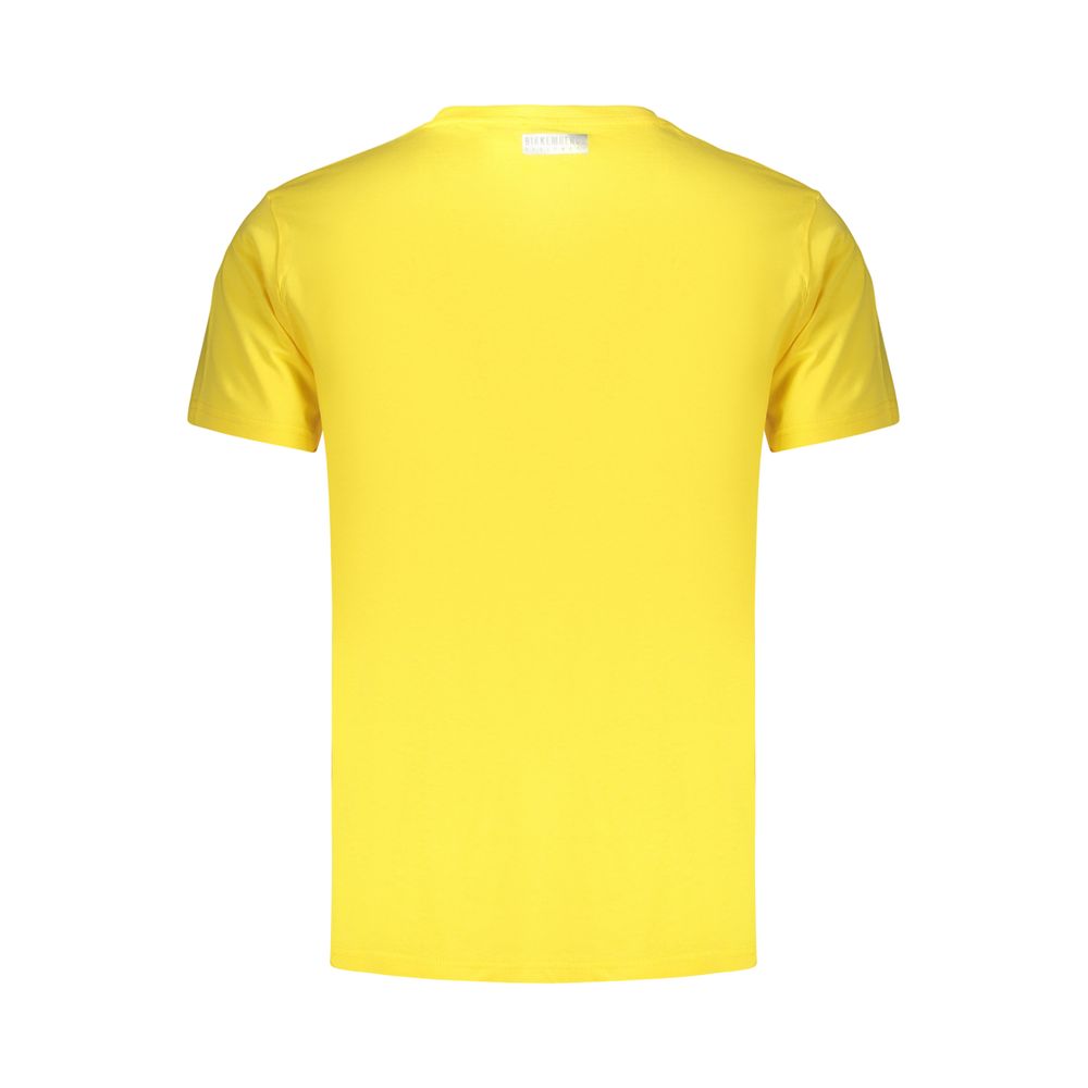 T-shirt da uomo Bikkembergs in cotone giallo