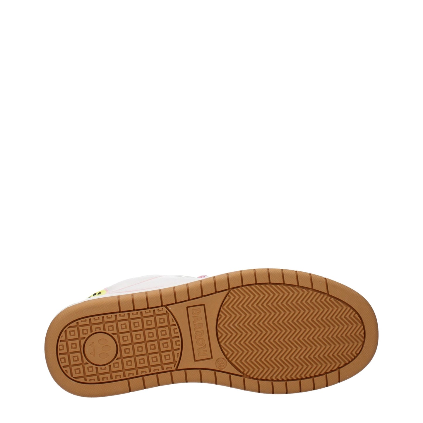 Barrow White Leather Low Top Sneakers