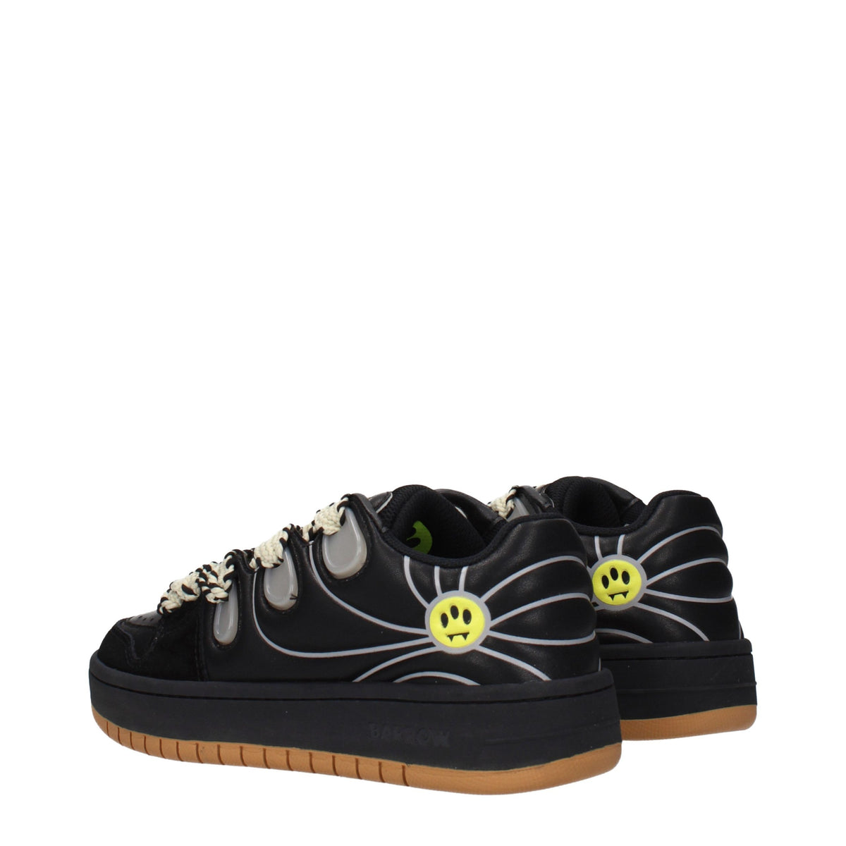 Barrow Schwarze Low-Top-Sneaker aus Leder