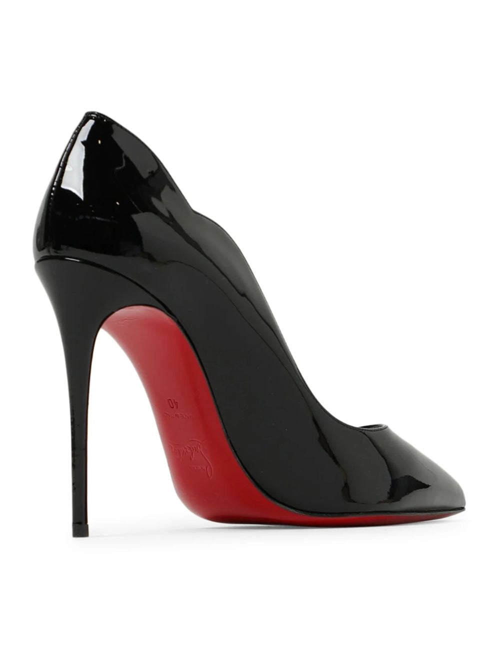 Christian Louboutin Décolleté Hot Chick in Vernice Nera 100