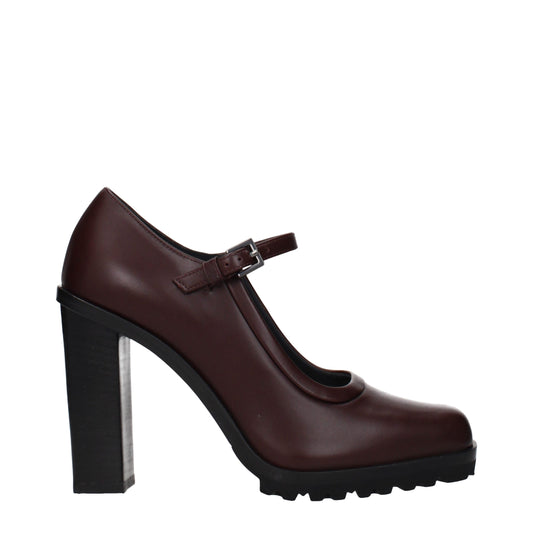 Escarpins Max Mara en cuir marron à talons hauts