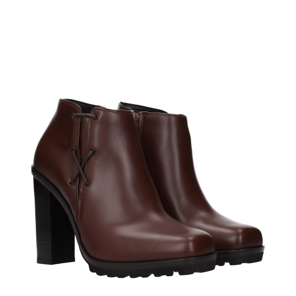 Botines de piel marrones Max Mara