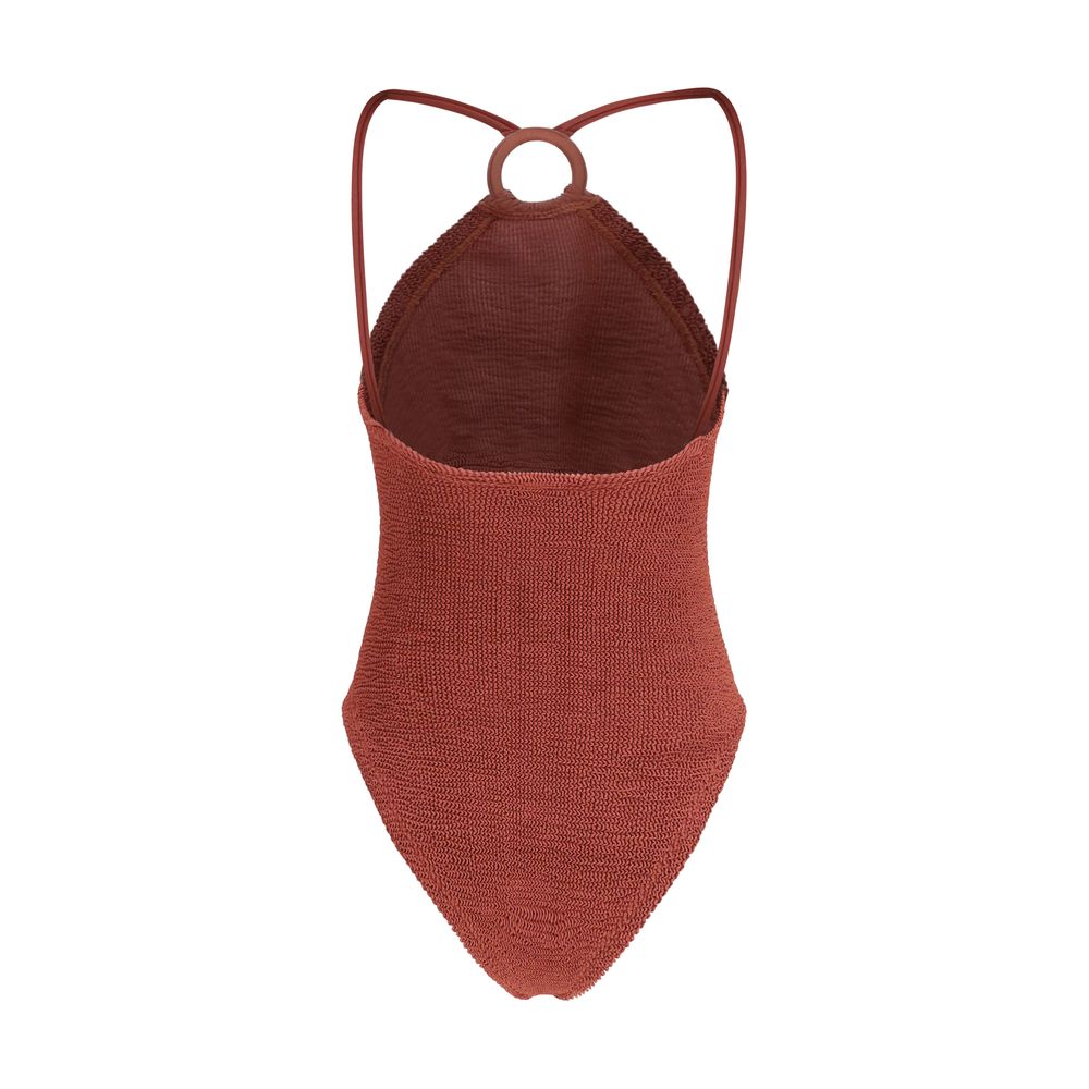 Costume intero Hunza G rosso in poliammide