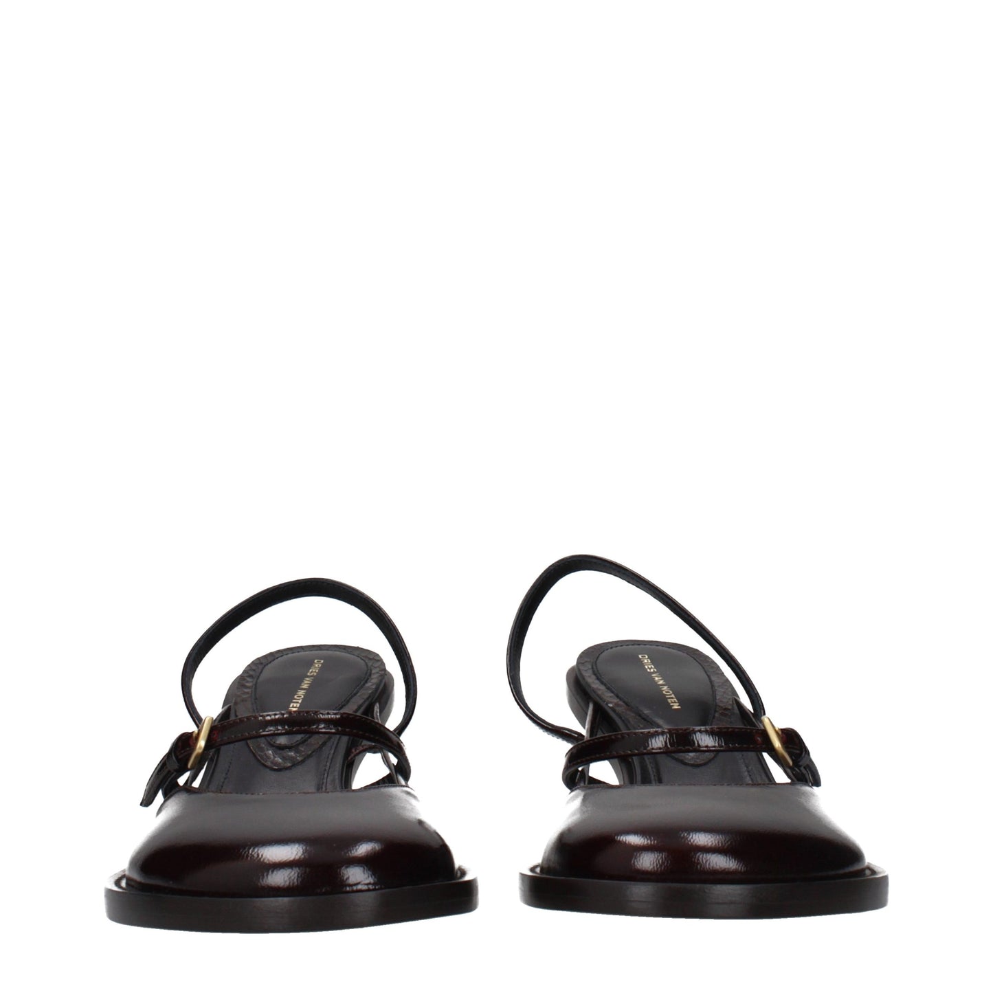 Dries Van Noten Brown Leather Platform Sandals