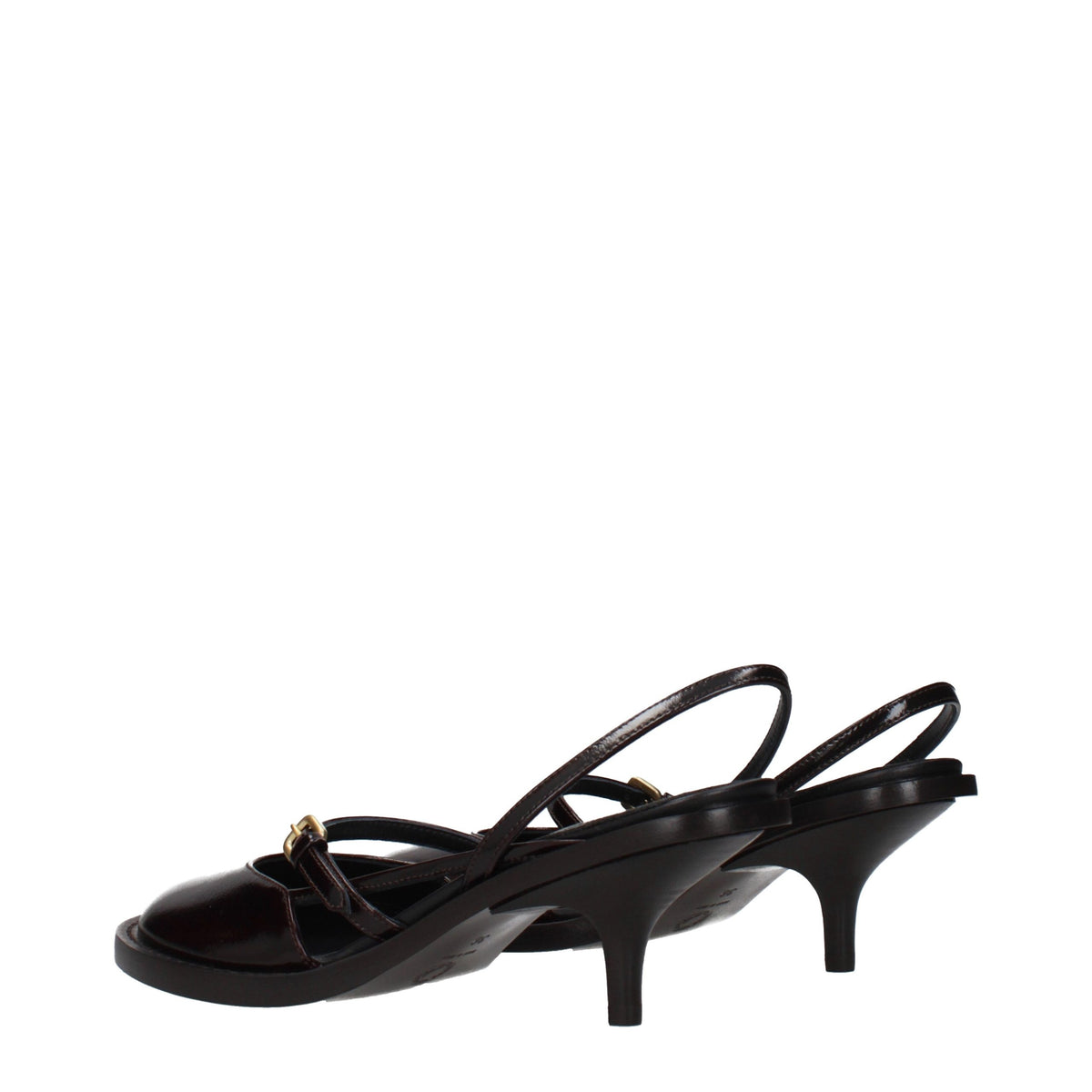 Dries Van Noten bruna platåsandaler i läder