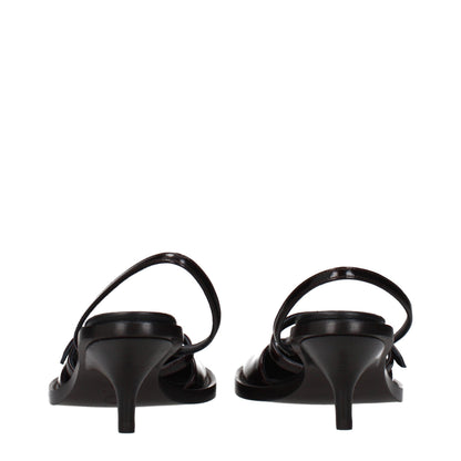 Dries Van Noten Brown Leather Platform Sandals