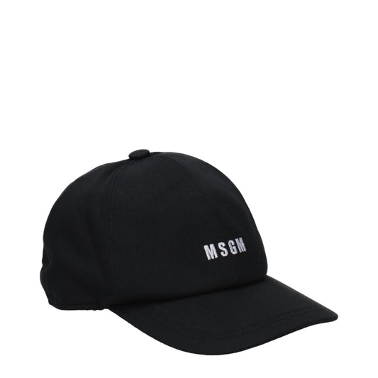 Cappellino MSGM in cotone nero