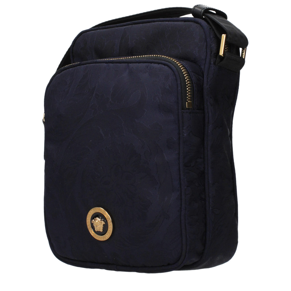 Borsa a tracolla Versace in tessuto blu