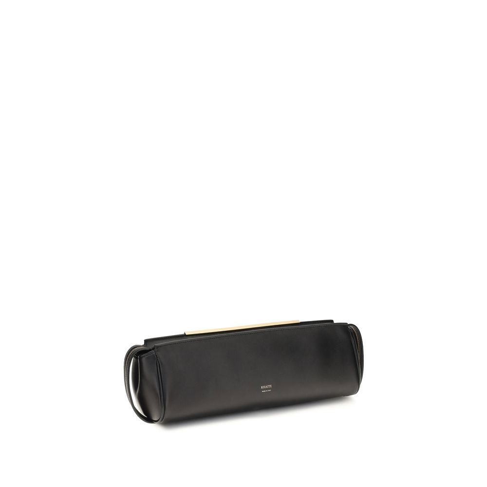 Khaite Zwart Kalfsleren Bos Taurus Clutch Tas