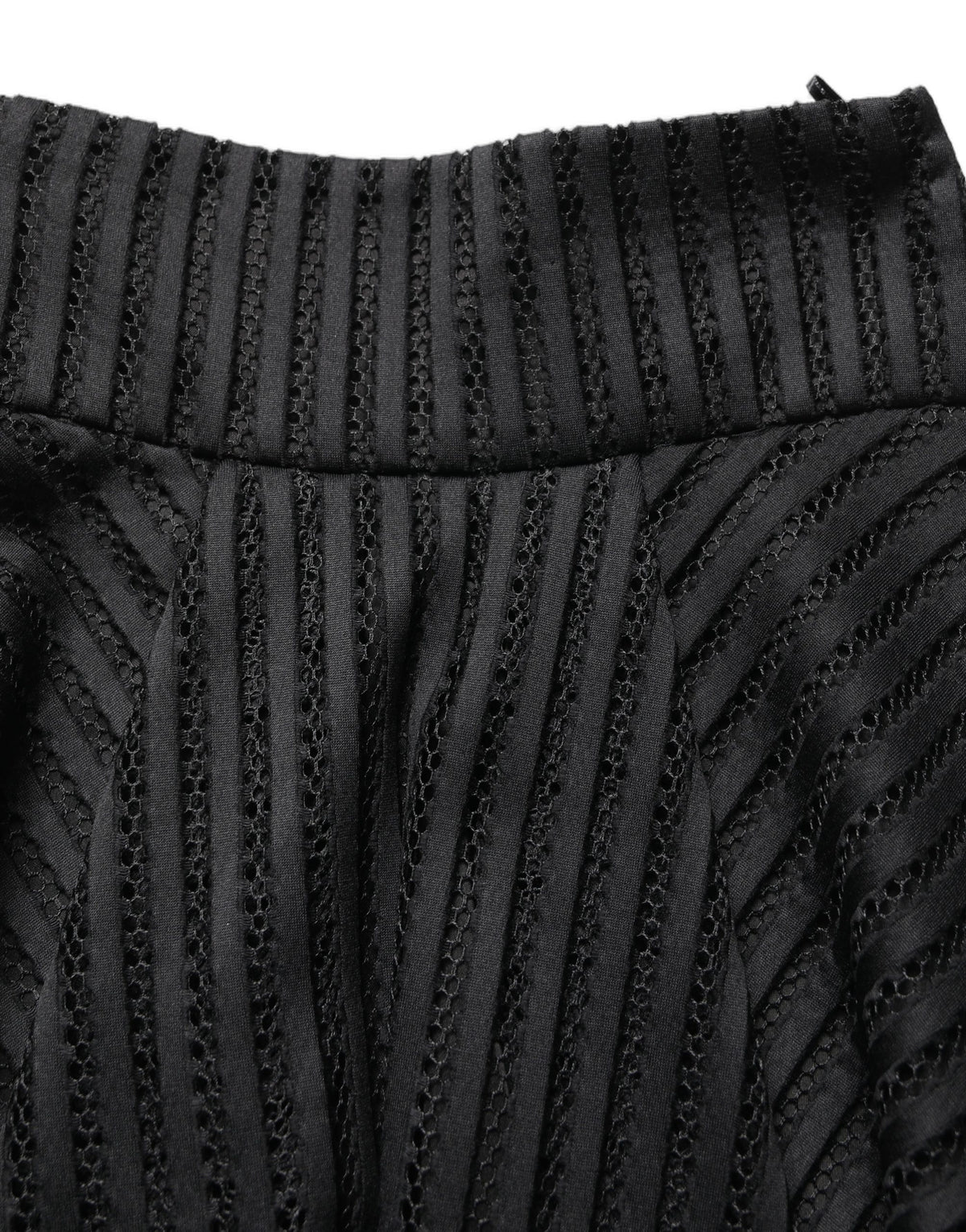 PINKO Abito Midi Svasato in Cotone a Righe con Silhouette ad A Nero