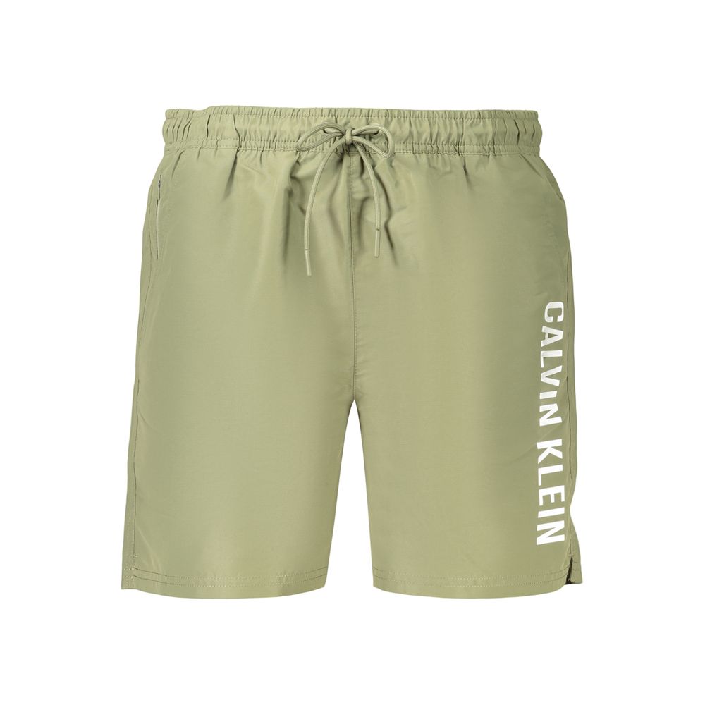 Short de bain vert en polyester pour homme Calvin Klein