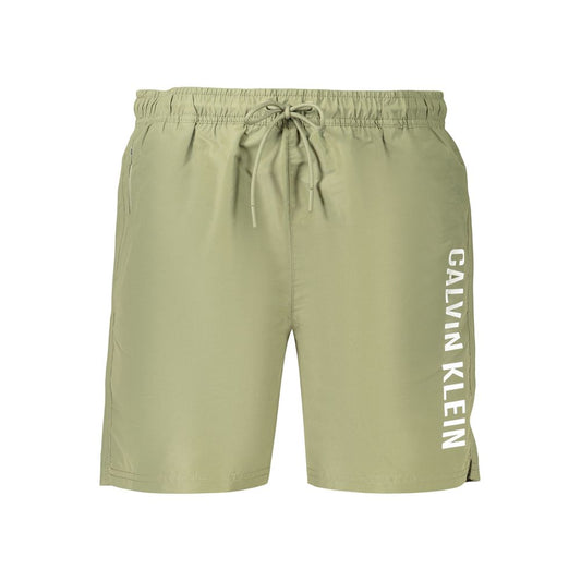 Calvin Klein Pantaloncini da bagno da uomo in poliestere verde