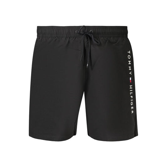 Costume da bagno da uomo in poliestere nero Tommy Hilfiger