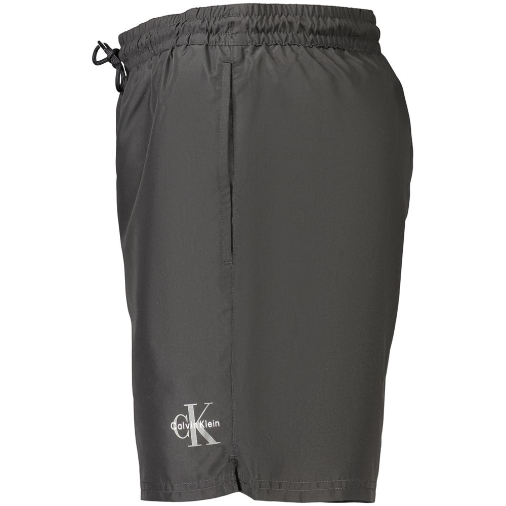 Traje de baño de hombre Calvin Klein de poliéster negro