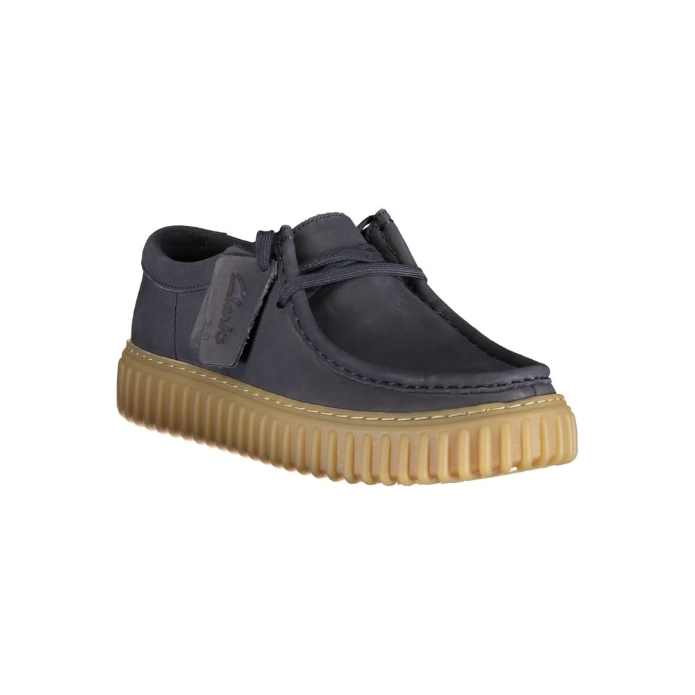 Zapatos clásicos de cuero azul para hombre Clarks