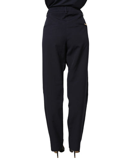 Blugirl Dark Blue High Waist Straight Dress Formal Trouser Pants