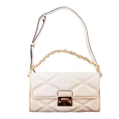 Borsa a tracolla in pelle beige Michael Kors