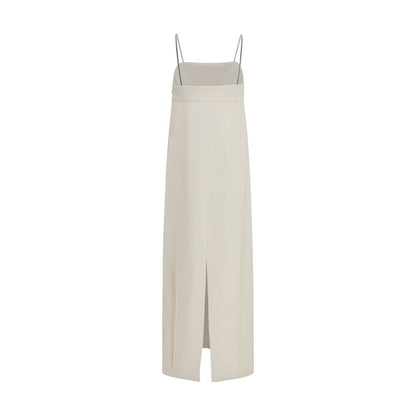 Brunello Cucinelli White Acetate Casual Dress