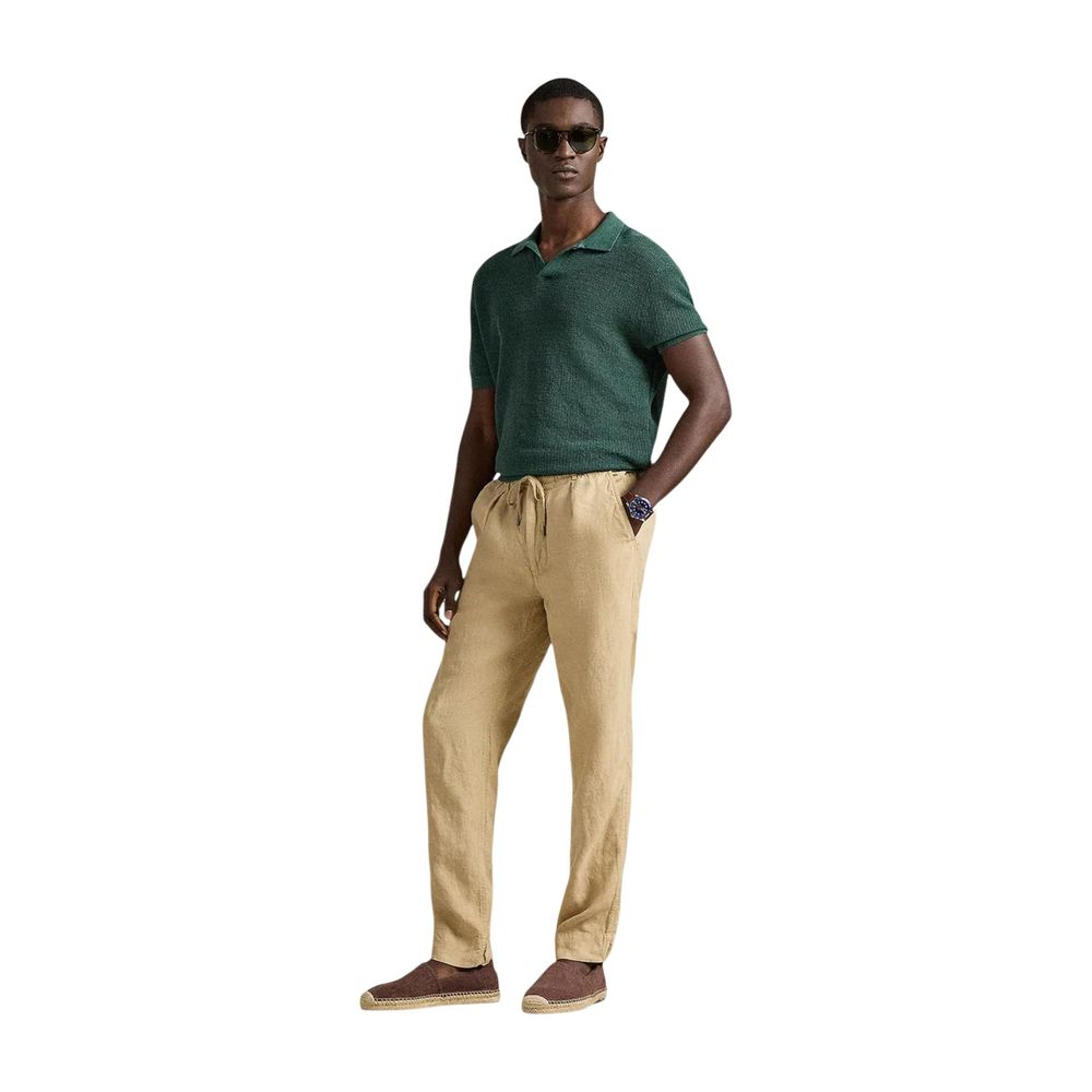 Lyle & Scott Beige Linnen Casual Broek