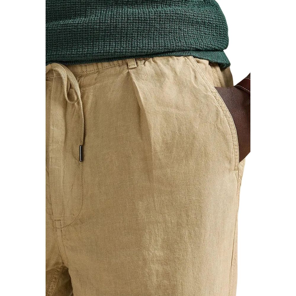 Lyle & Scott Beige Linnen Casual Broek