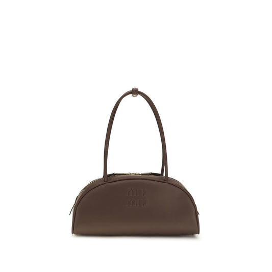 Borsa a tracolla Miu Miu in pelle di vitello marrone Bos Taurus