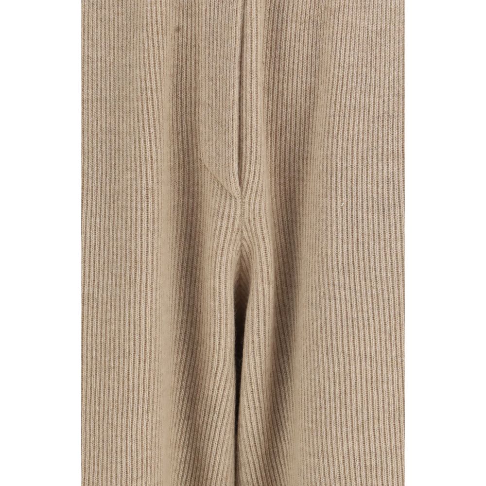 Brunello Cucinelli Pantaloni casual in cashmere beige