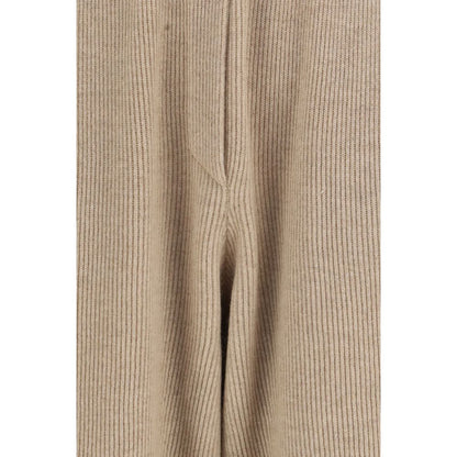 Brunello Cucinelli Pantaloni casual in cashmere beige