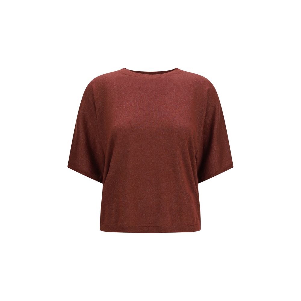 Sweat-shirt en cachemire bordeaux Brunello Cucinelli