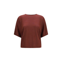 Sweat-shirt en cachemire bordeaux Brunello Cucinelli