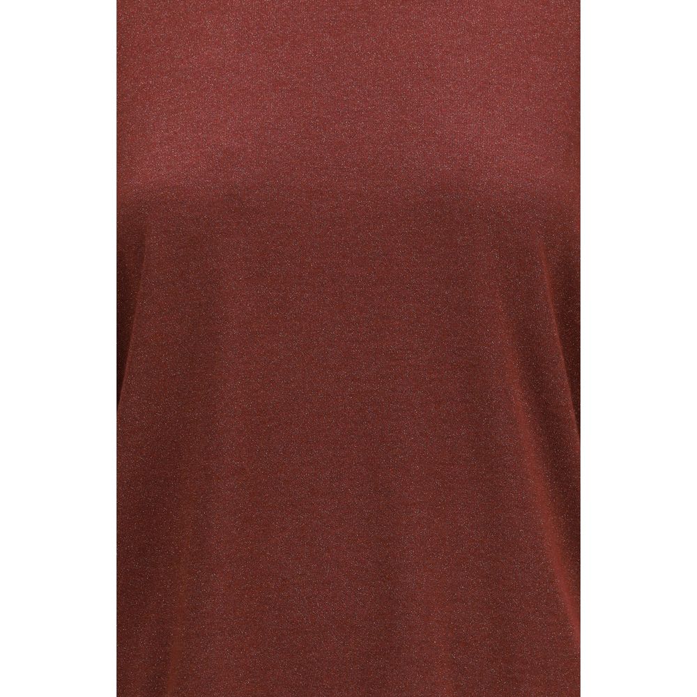 Sweat-shirt en cachemire bordeaux Brunello Cucinelli