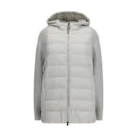 Brunello Cucinelli Gray Polyester Full-Length Jacket