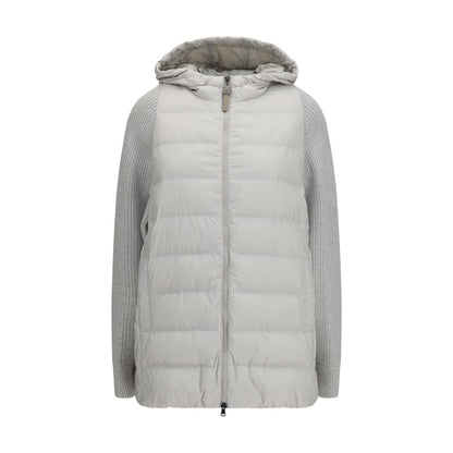 Brunello Cucinelli Gray Polyester Full-Length Jacket
