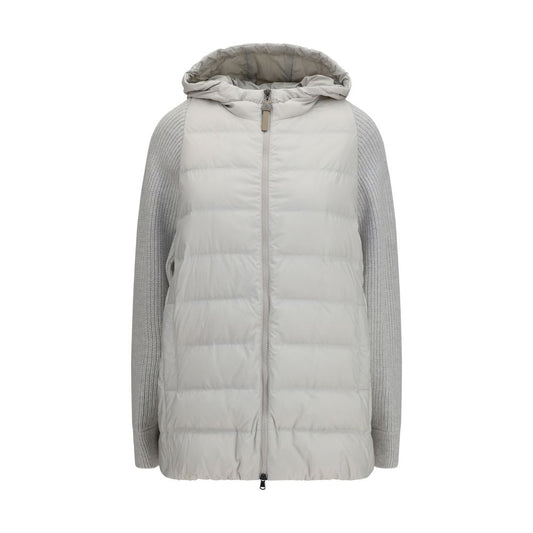 Brunello Cucinelli Veste longue en polyester gris
