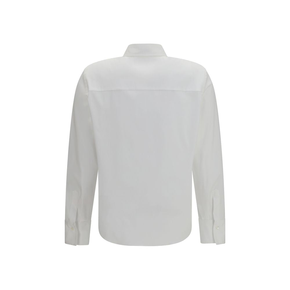 Camicia elegante bianca in cotone Brunello Cucinelli