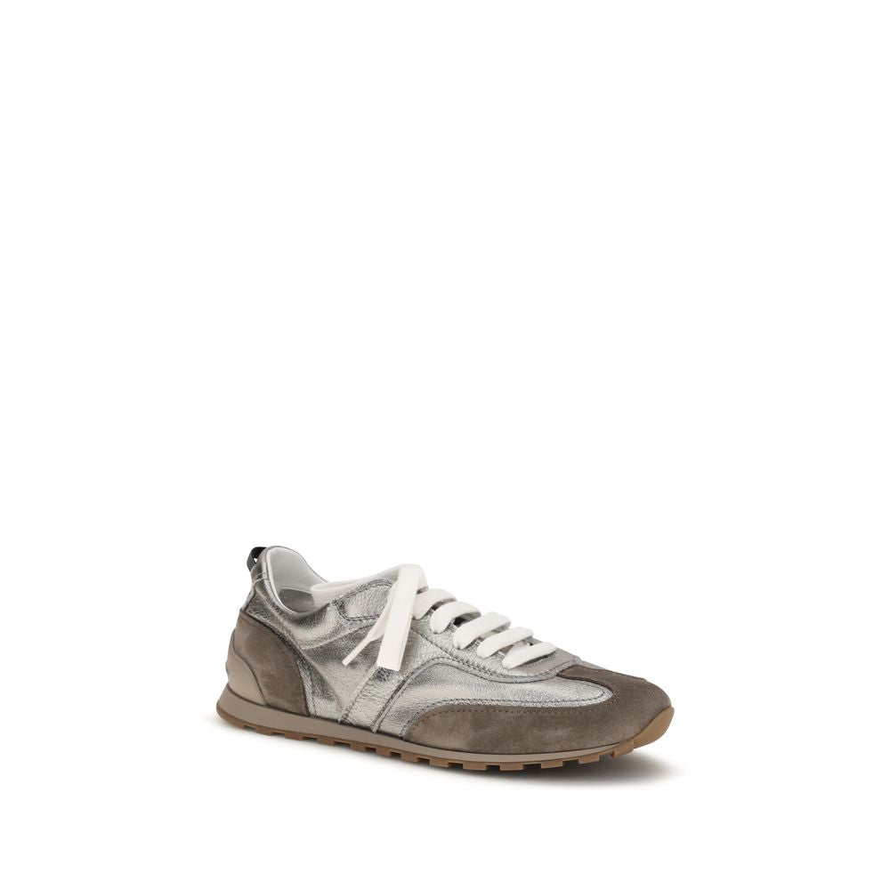 Sneakers Atletiche Brunello Cucinelli in Pelle di Vitello Multicolor Bos Taurus