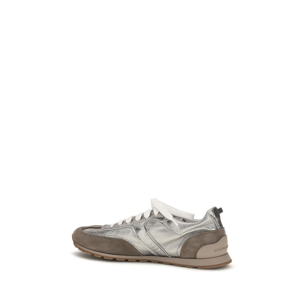 Sneakers Atletiche Brunello Cucinelli in Pelle di Vitello Multicolor Bos Taurus