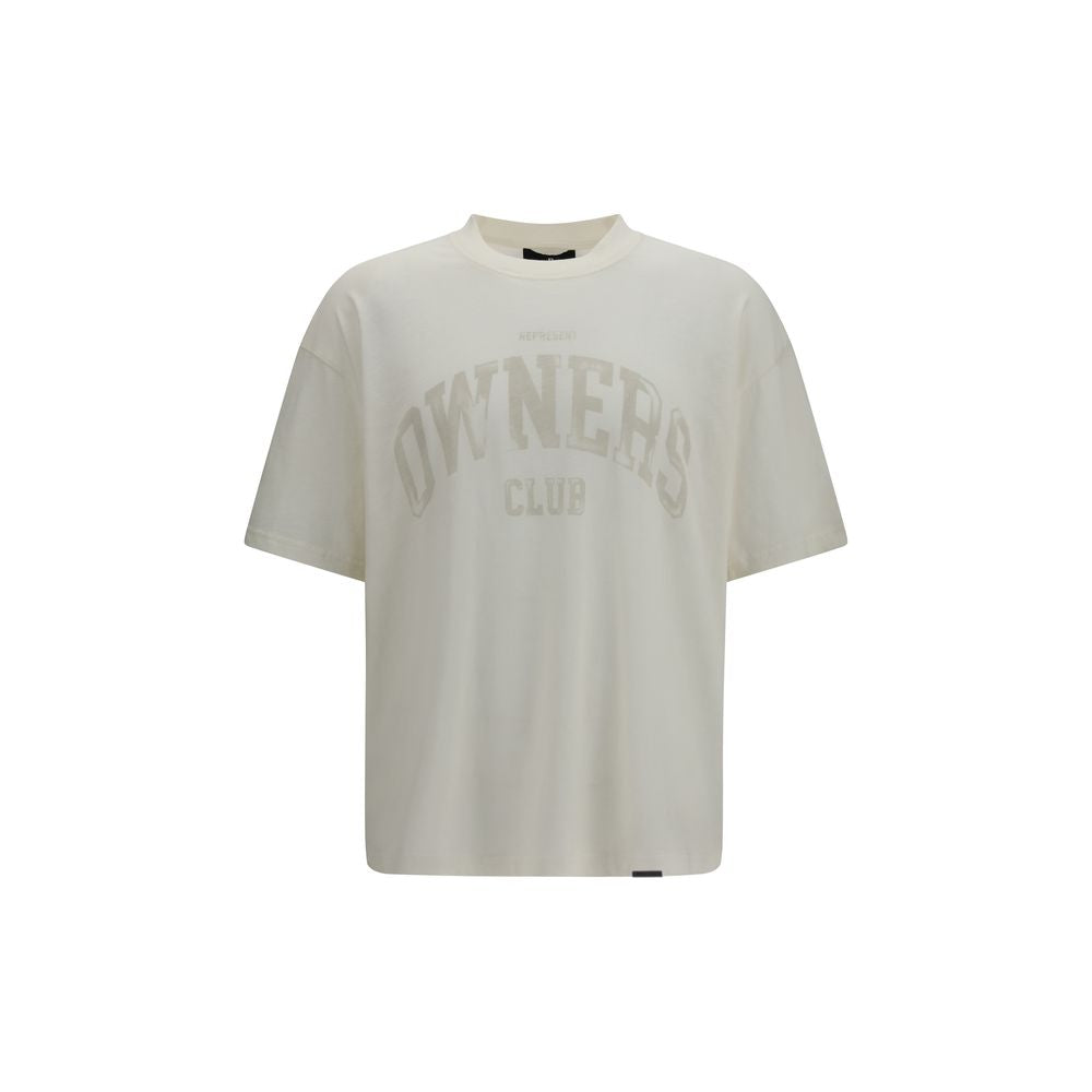 Rappresentare T-shirt di cotone bianca