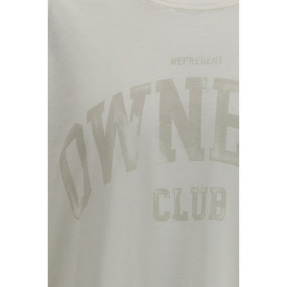 Rappresentare T-shirt di cotone bianca