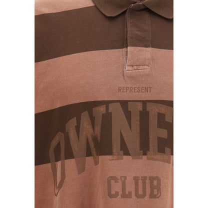 Maglietta polo di cotone marrone